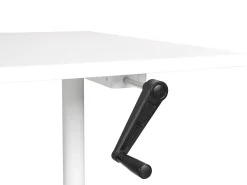 Manuelt justerbart hæve sænkebord DESTINAS Hvid 160 cm 72 cm