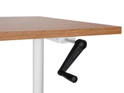 Manuelt justerbart hæve sænkebord DESTINAS Brun/hvid 160 cm 72 cm
