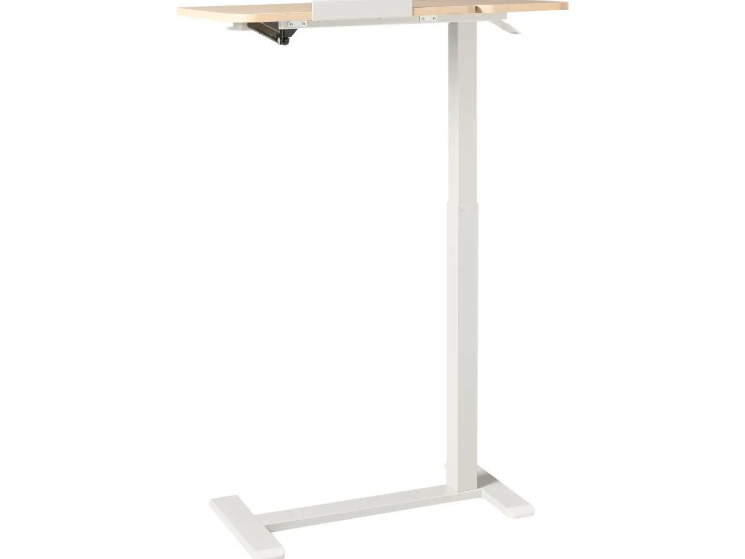 Manuelt justerbart hæve sænkebord til bærbar computer SCHOLA Lysebrun/hvid 70 cm 40 cm
