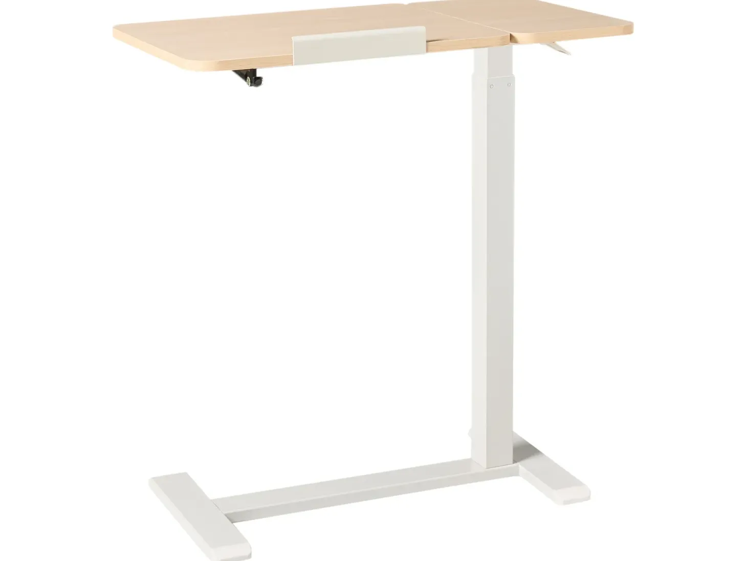 Manuelt justerbart hæve sænkebord til bærbar computer SCHOLA Lysebrun/hvid 70 cm 40 cm