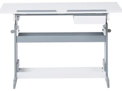 Manuelt justerbart hæve sænkebord NANNUP Hvid 110 cm 53 cm