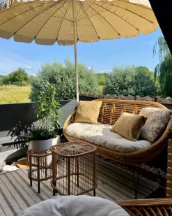 MARATEA/CESENATICO 3 personers Loungesæt med bord Naturlig Rattan