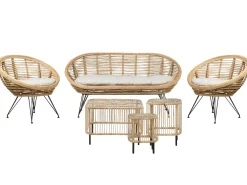 MARATEA/CESENATICO 4 personers Loungesæt med bord Naturlig Rattan