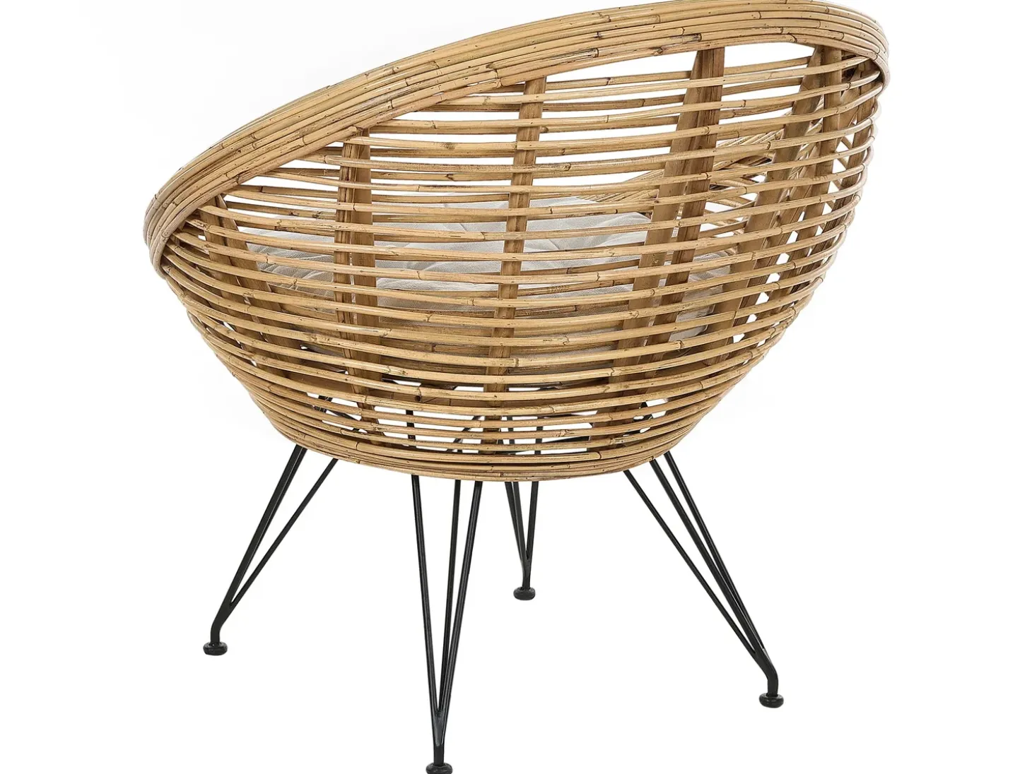 MARATEA/CESENATICO 4 personers Loungesæt med bord Naturlig Rattan
