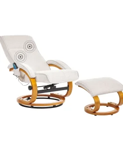 Massagestol HERO med fodskammel Lys Beige
