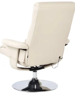 Massagestol LEGEND med fodskammel Kunstlæder Lys Beige