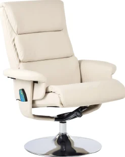Massagestol LEGEND med fodskammel Kunstlæder Lys Beige