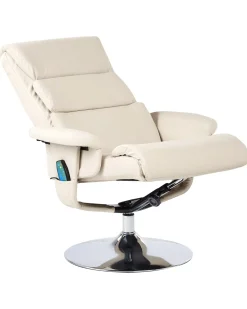 Massagestol LEGEND med fodskammel Kunstlæder Lys Beige
