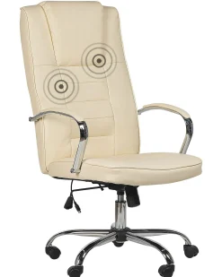 Massagestol med varme GRANDEUR Kunstlæder Beige
