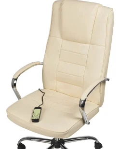 Massagestol med varme GRANDEUR Kunstlæder Beige