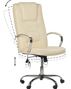Massagestol med varme GRANDEUR Kunstlæder Beige