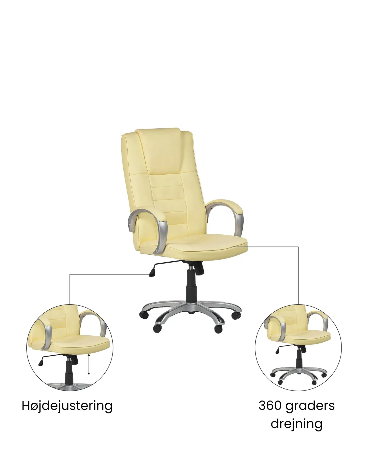 Massagestol med varme GRANDEUR Kunstlæder Beige
