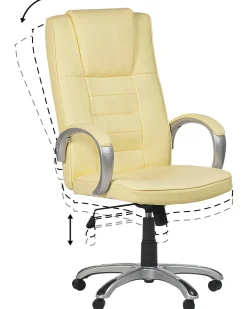 Massagestol med varme GRANDEUR Kunstlæder Beige