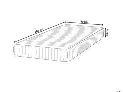 Memoryskum-madras med lommefjedre DELIGHTFUL H3/4 Fast 80 x 200 cm