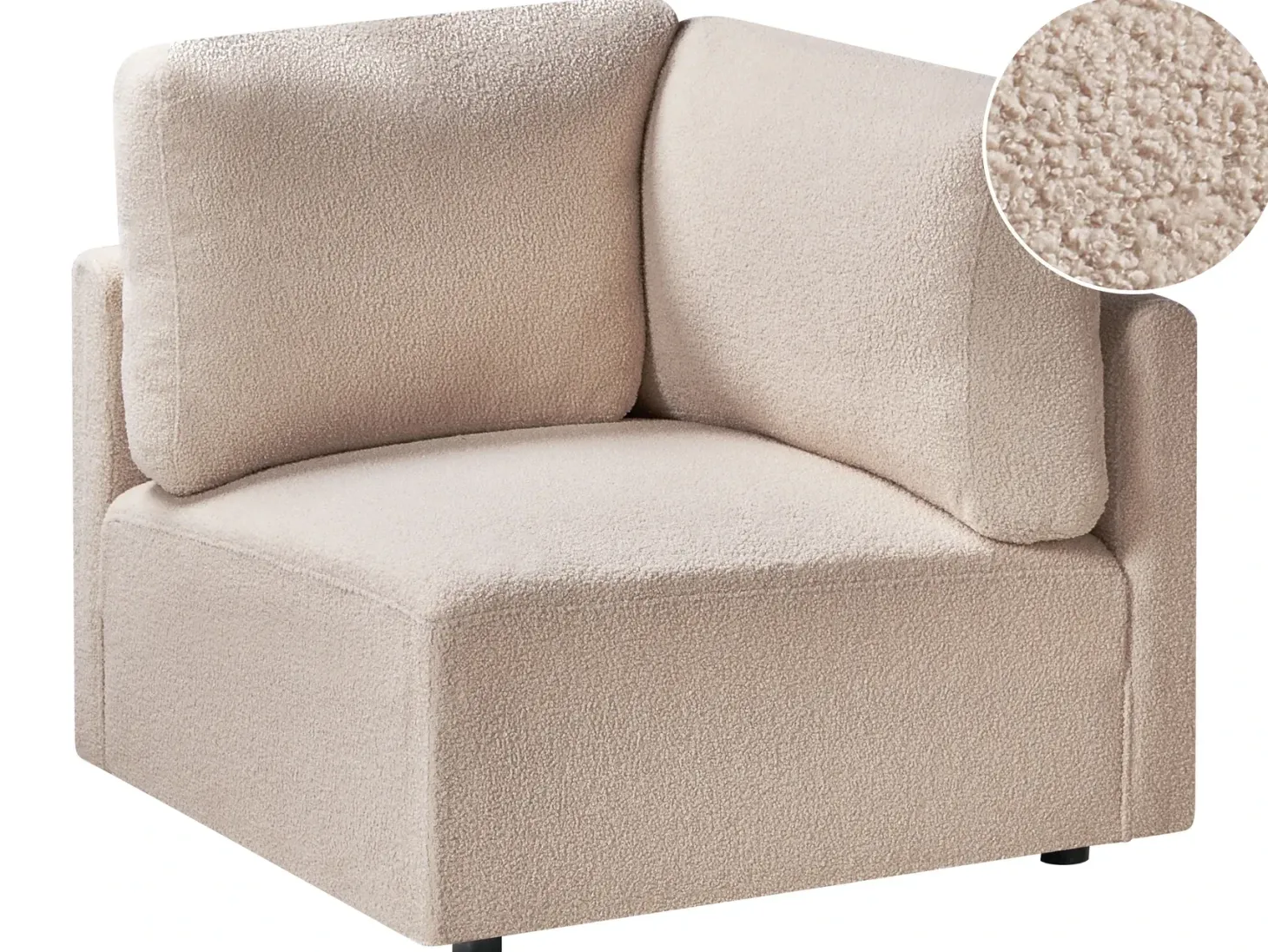 MESNALI Hjørnemodul Beige Boucle