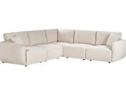 MESNALI 5 personers Hjørnesofa modul Venstrevendt Cremehvid Boucle