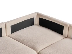 MESNALI 5 personers Hjørnesofa modul Højrevendt Beige Boucle