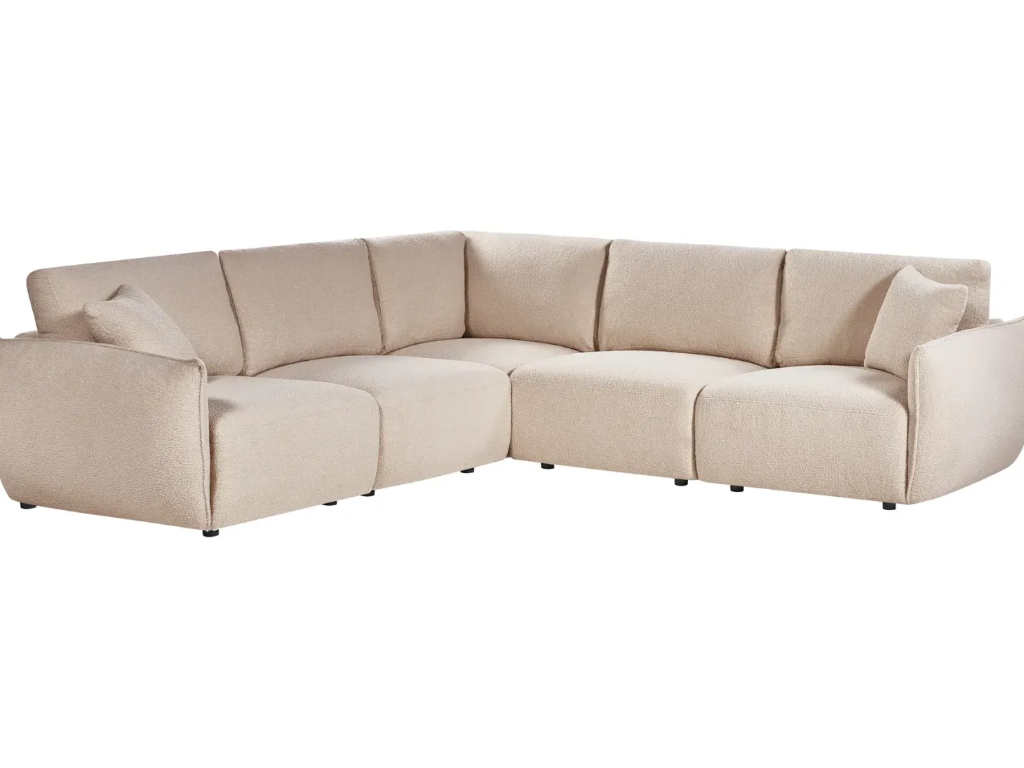MESNALI 5 personers Hjørnesofa modul Højrevendt Beige Boucle