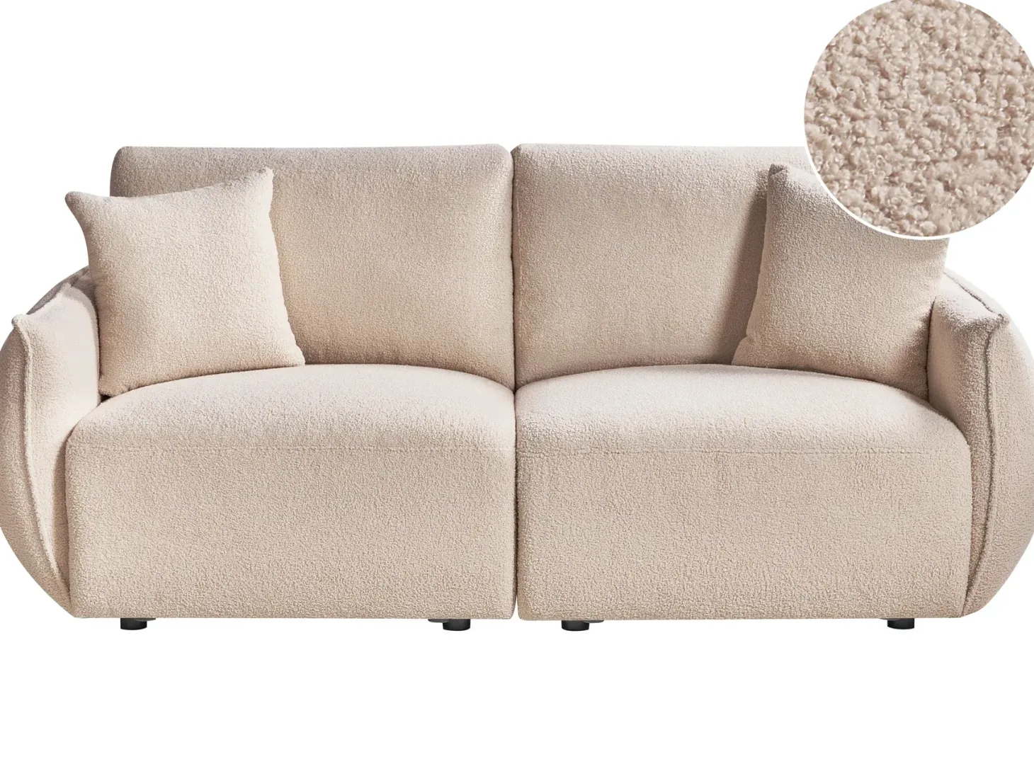 MESNALI 2 personers Modulsofa Beige Boucle