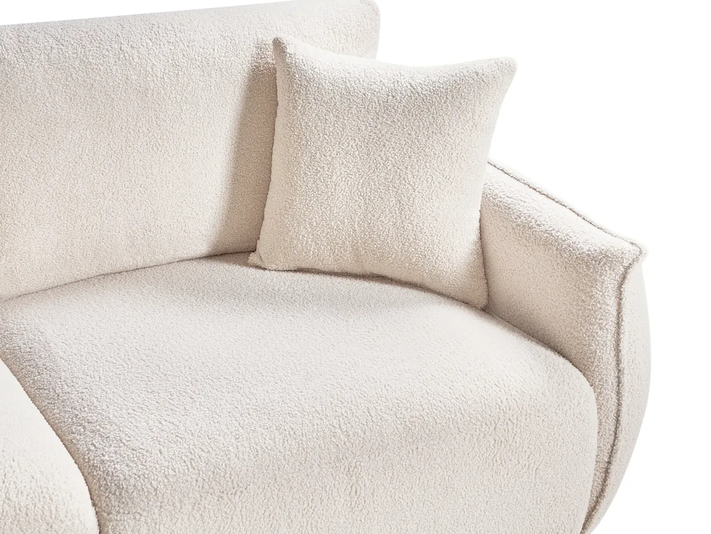 MESNALI 2 personers Modulsofa Cremehvid Boucle