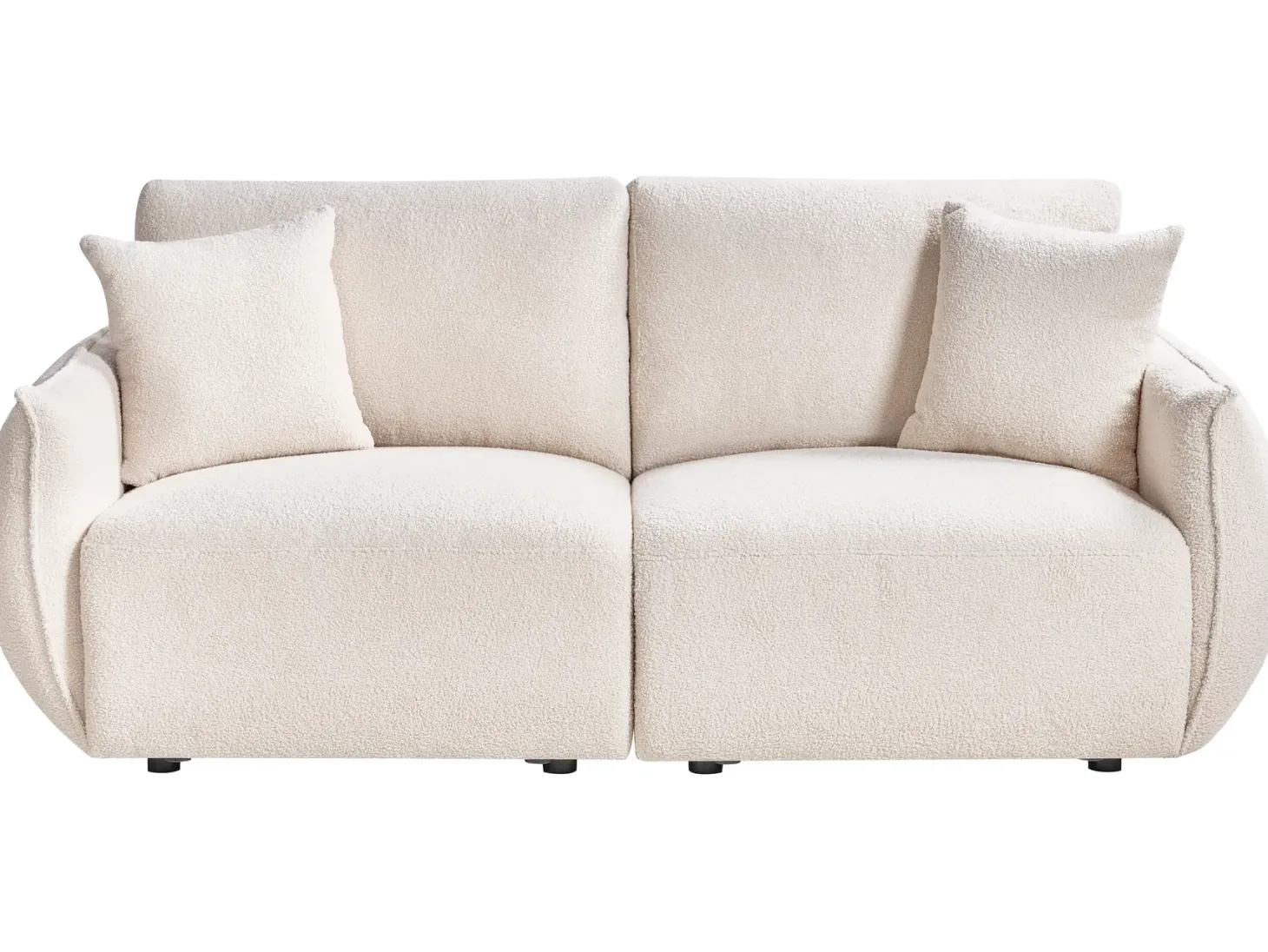MESNALI 2 personers Modulsofa Cremehvid Boucle
