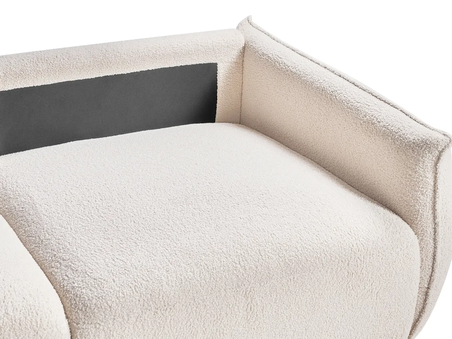 MESNALI 2 personers Modulsofa Cremehvid Boucle