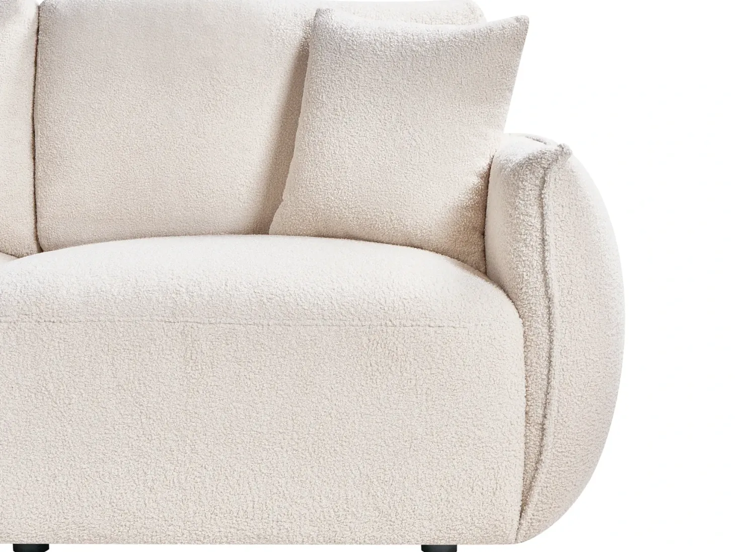 MESNALI 2 personers Modulsofa Cremehvid Boucle