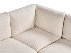 MESNALI 8 personers U-formet modulsofa Cremehvid Boucle