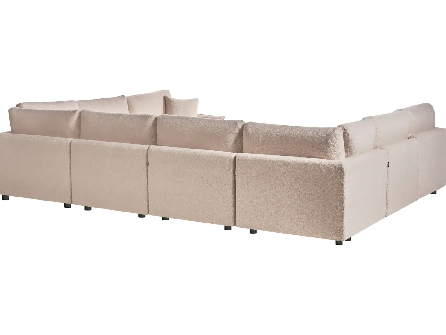 MESNALI 8 personers U-formet modulsofa Beige Boucle