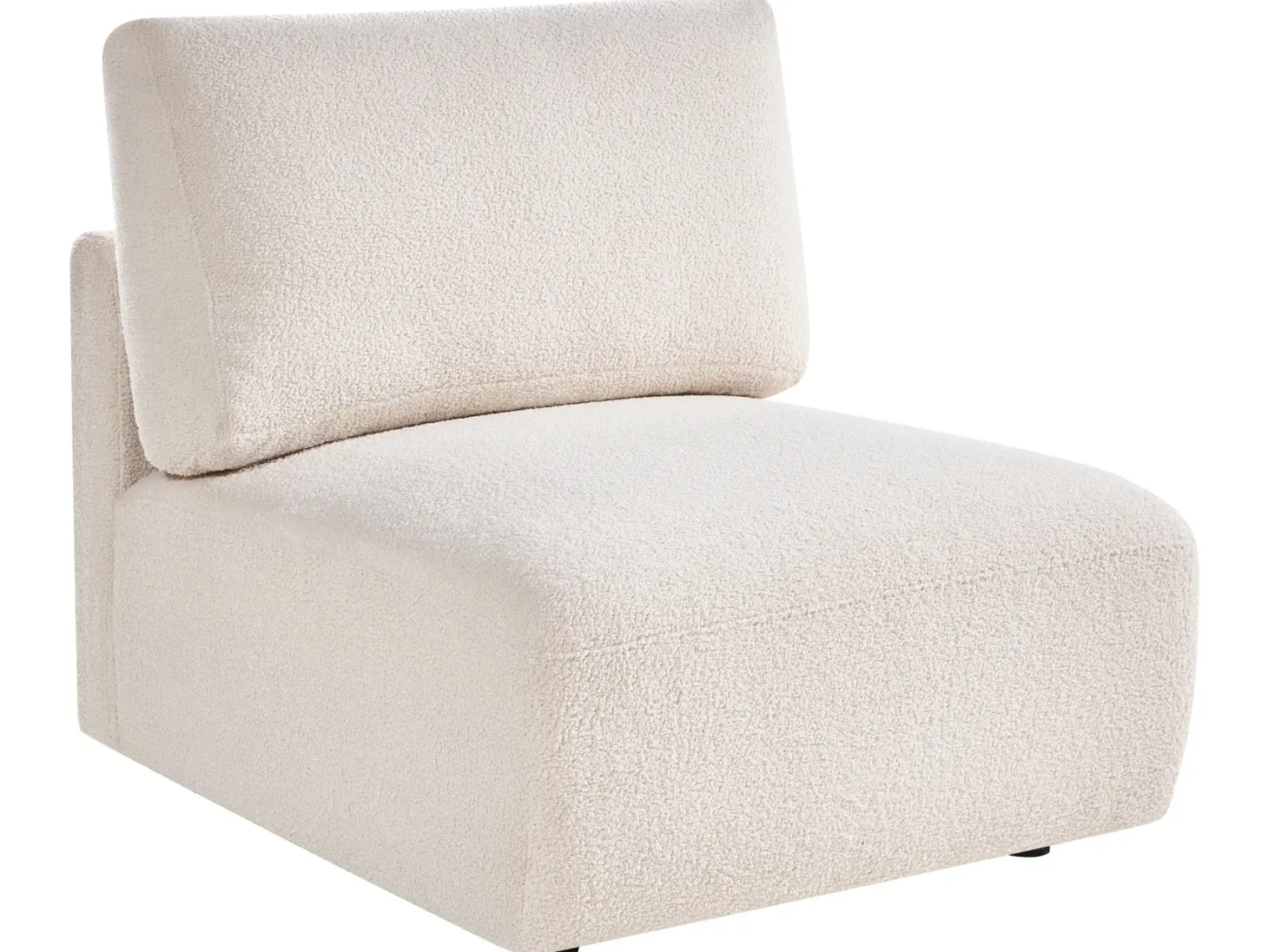 MESNALI Stol Modul Cremehvid Boucle