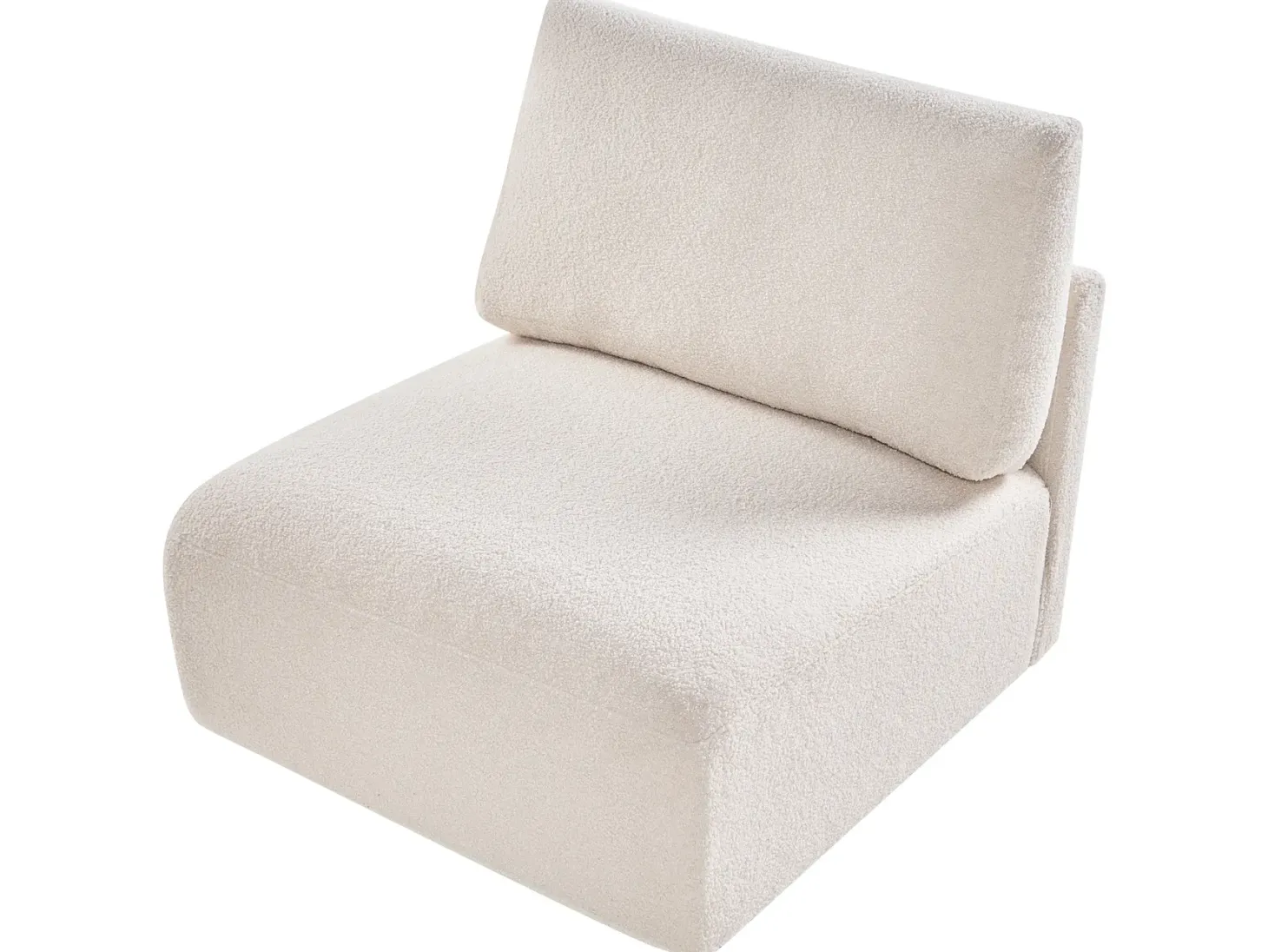MESNALI Stol Modul Cremehvid Boucle