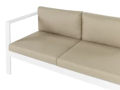MESSINA 5 personers Have-hjørnesofasæt Venstrevendt Sand Beige Metal