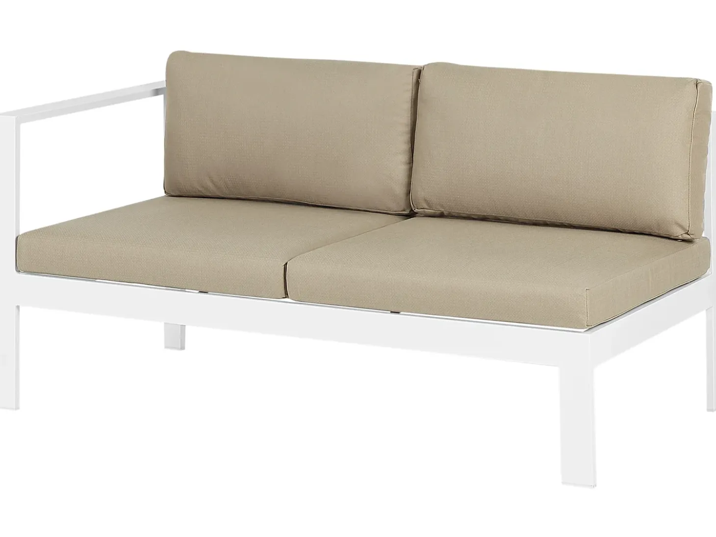 MESSINA 5 personers Have-hjørnesofasæt Venstrevendt Sand Beige Metal