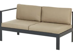 MESSINA 5 personers Have-hjørnesofasæt Venstrevendt Sand Beige Metal