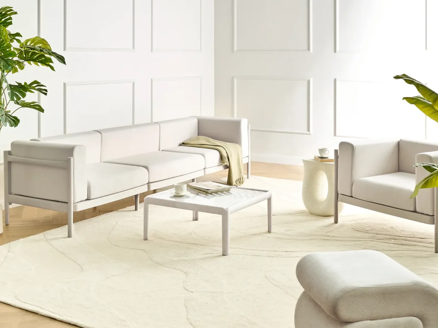 Midtersektion til havesofa FERRETTI Lys Beige