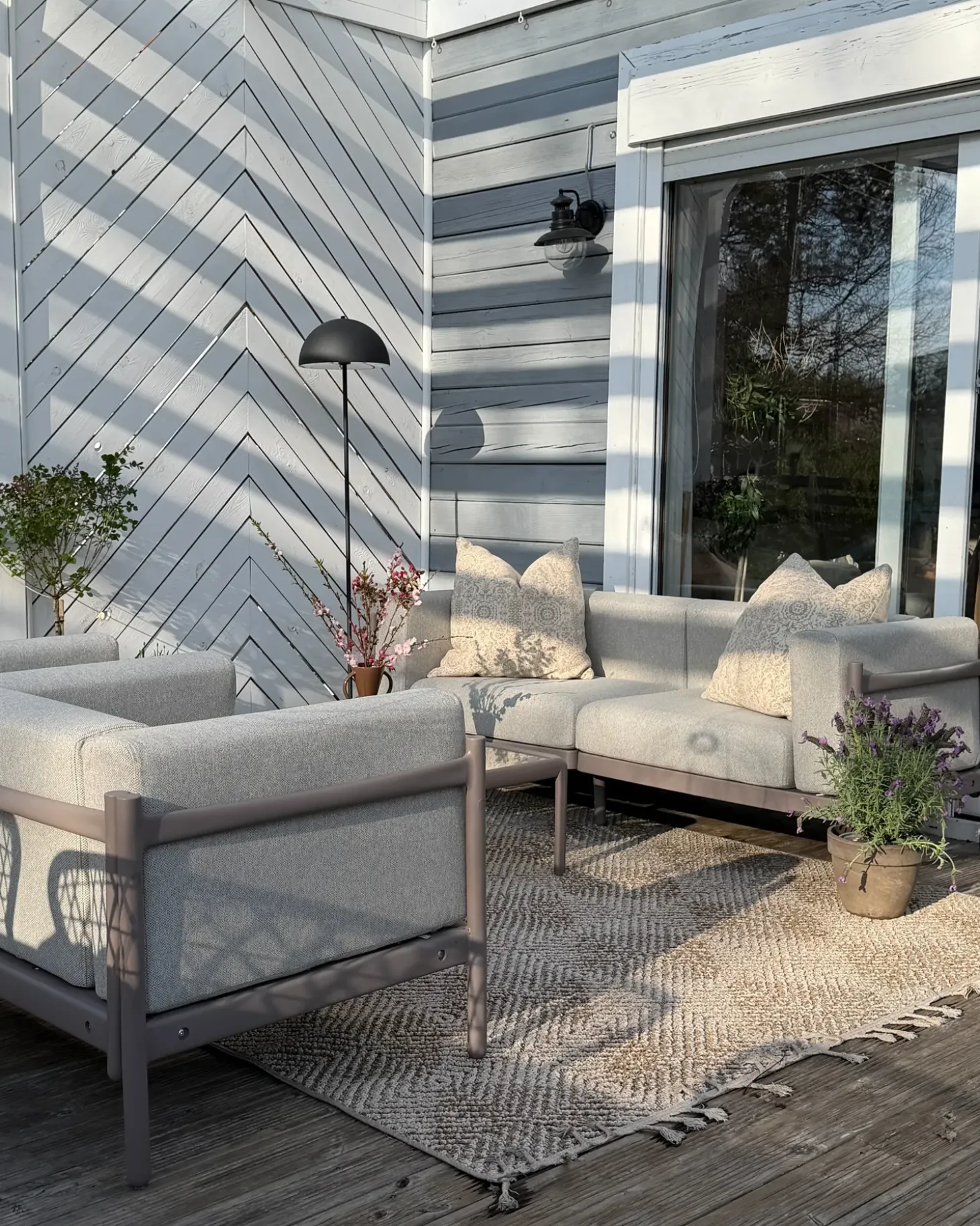 Midtersektion til havesofa FERRETTI Brungrå