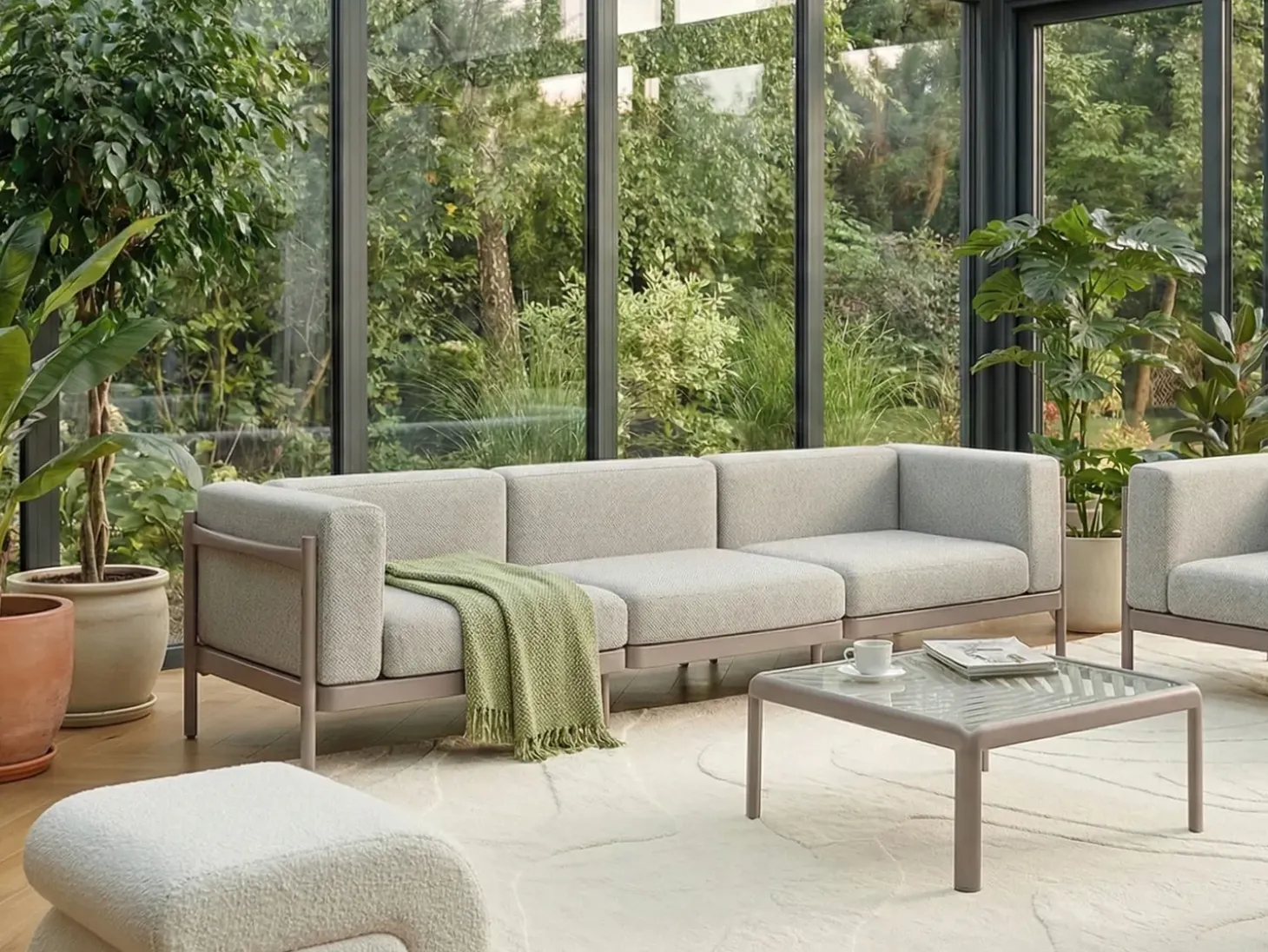 Midtersektion til havesofa FERRETTI Brungrå