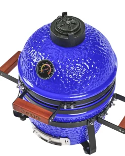 Mini-grill med trækul KAMADO Keramik Blå