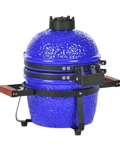 Mini-grill med trækul KAMADO Keramik Blå