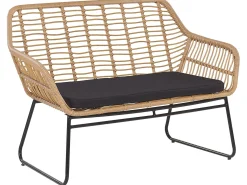 MINORI 4 personers Loungesæt med bord Beige PE-rattan