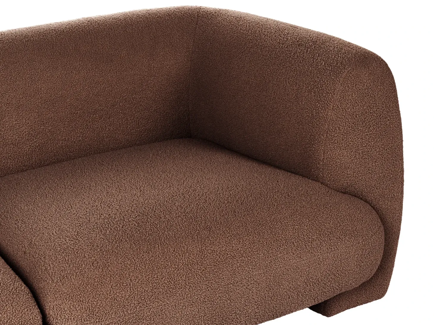 MJALBI 3 personers Modulsofa Brun Boucle