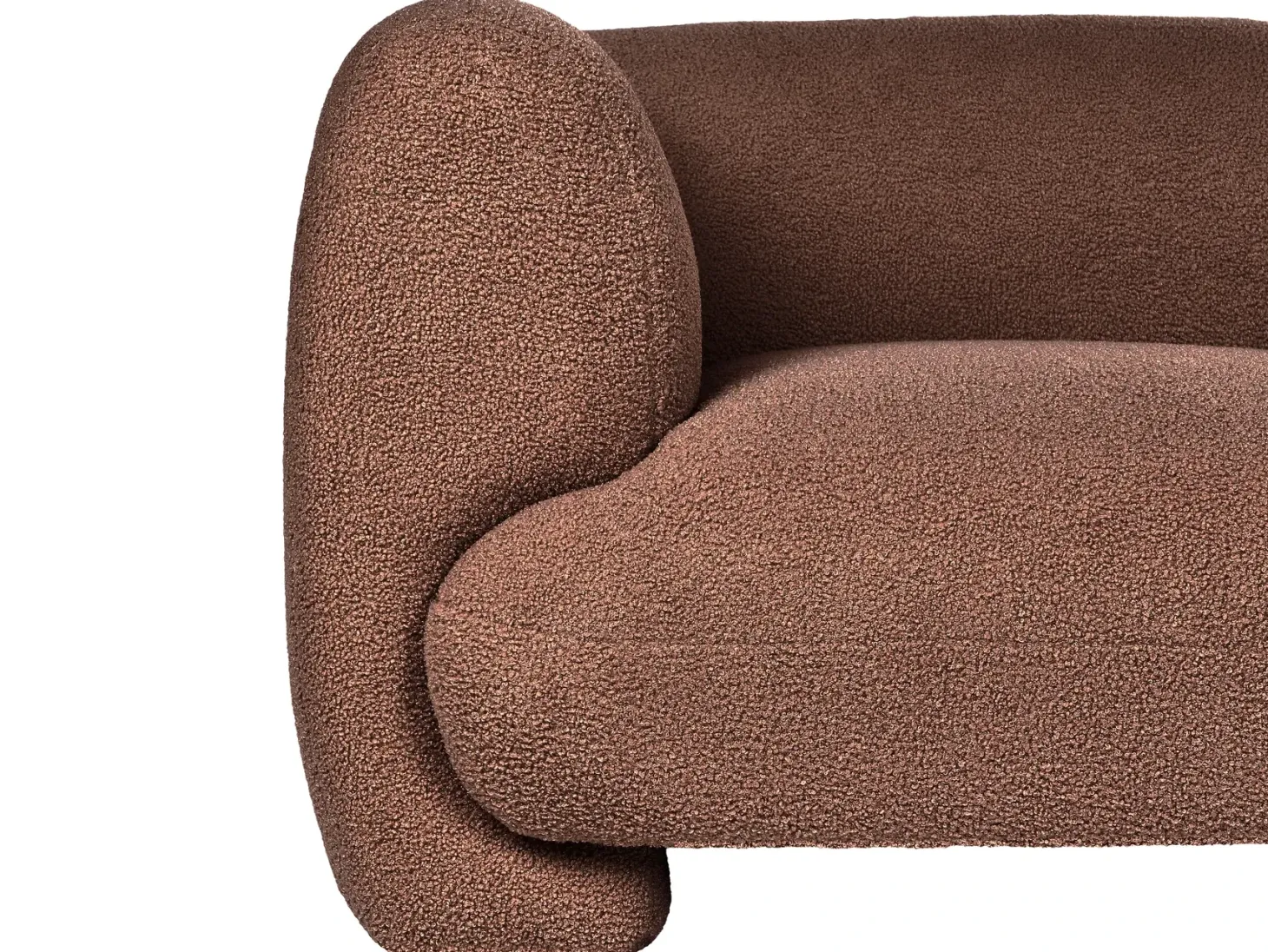 MJALBI 3 personers Modulsofa Brun Boucle