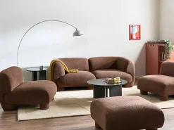 MJALBI 4 personers Modulsofasæt Brun Boucle