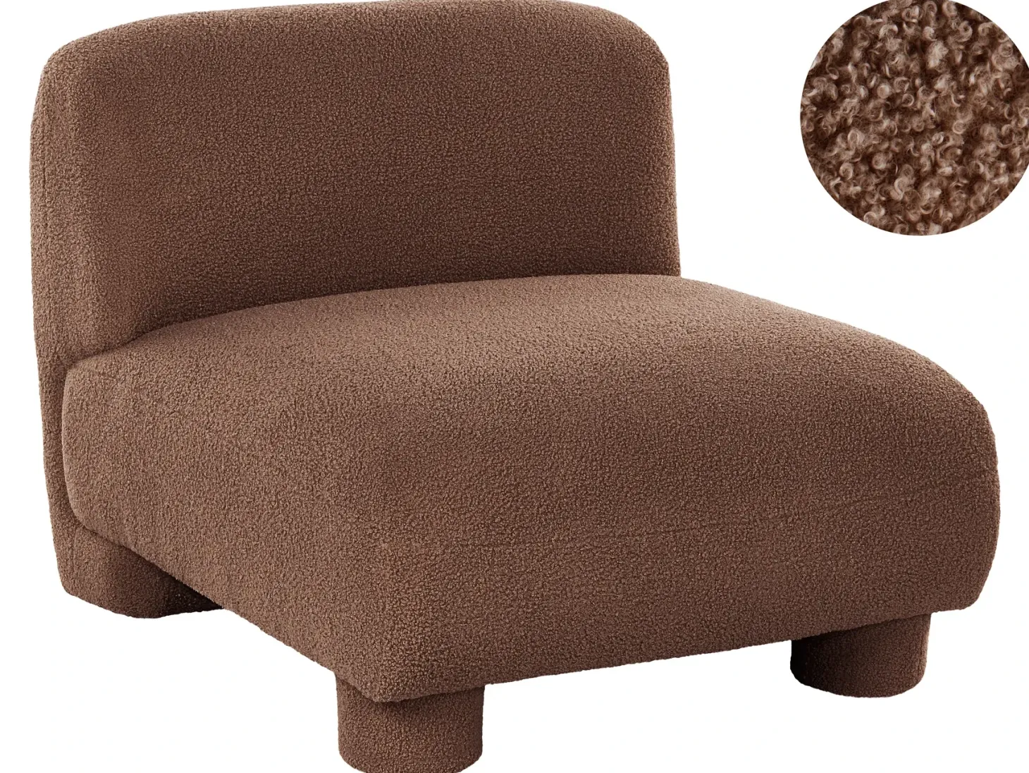 MJALBI Stol Modul Brun Boucle