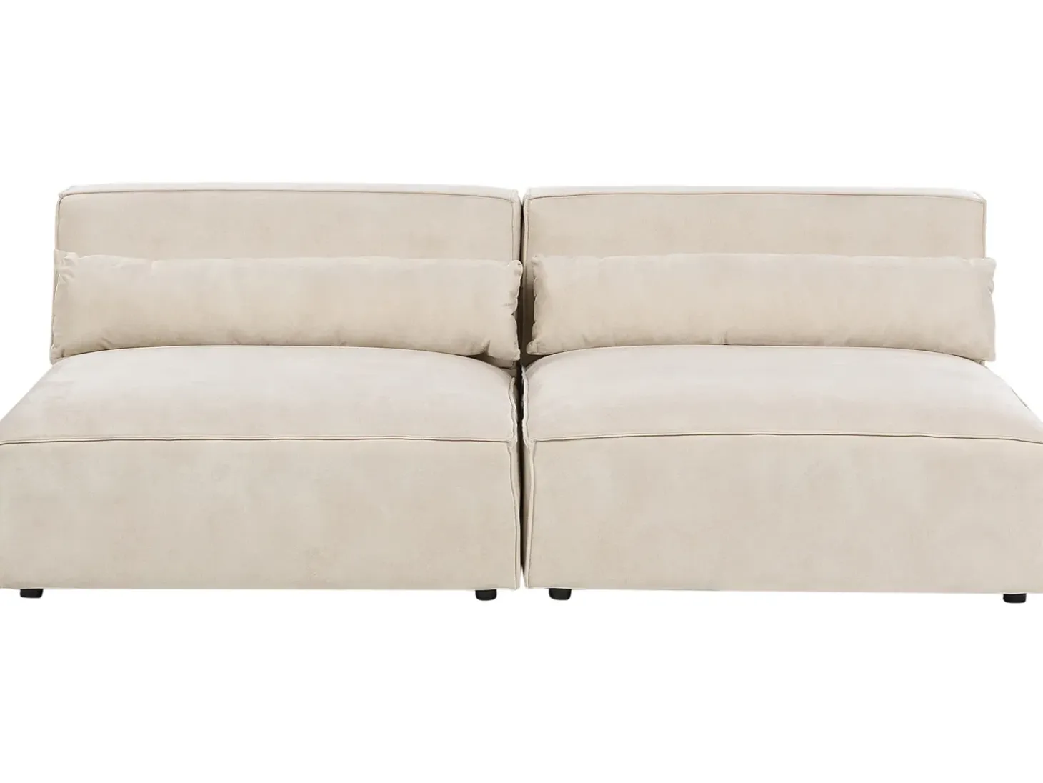 Modulsofa 2 personers HELLNAR Velour Lys Beige