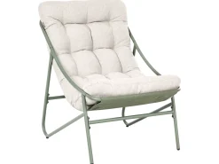 MOLVENO 4 personers Loungesæt med bord Beige/Grøn Metal