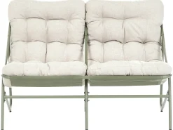 MOLVENO 4 personers Loungesæt med bord Beige/Grøn Metal