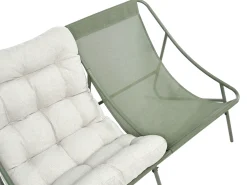 MOLVENO 4 personers Loungesæt med bord Beige/Grøn Metal