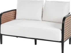 MONTEFALCO 4 personers Loungesæt med bord Hvid Metal