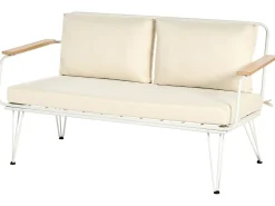 MONTESILVANO 4 personers Loungesæt med bord Lys Beige Metal
